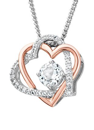 Always in my Heart White Topaz Pendant by Clogau® - Giftware Wales