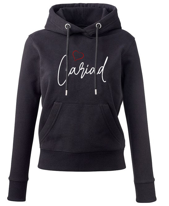 Cariad Heart Womens Welsh Hoodie (Colour Choice) - Giftware Wales