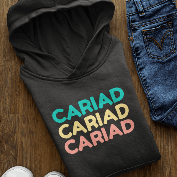 Cariad Welsh Language - Girls Hoodie - Giftware Wales