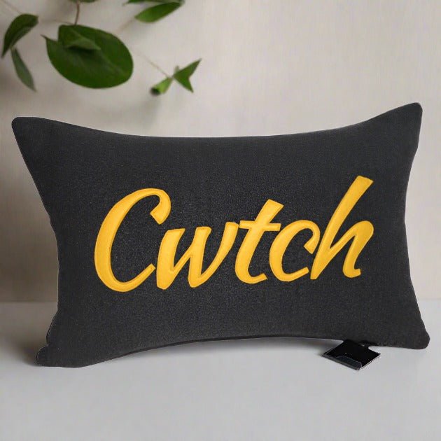 Cwtch Welsh Cushion - Grey Moose & Co - Giftware Wales
