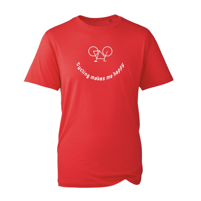 Cycling makes me happy - Organic Cycling T-Shirt - Giftware Wales