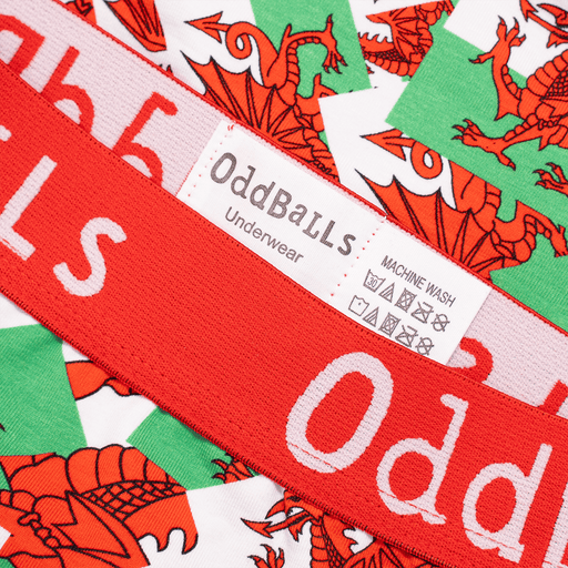 Exclusive Welsh Flag Boxer Shorts by Oddballs® - Giftware Wales
