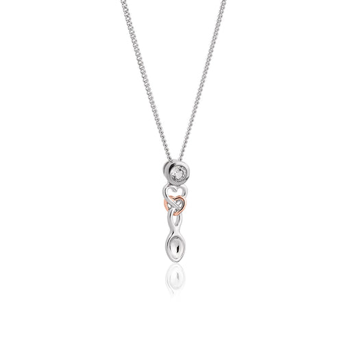 Lovespoons Pendant - by Clogau® Sterling Silver and 9ct gold - Giftware Wales
