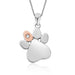 Paw Print White Topaz Pendant by Clogau® - Giftware Wales