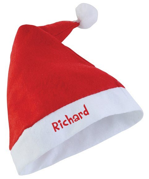 Personalised Christmas Santa Hat - Giftware Wales