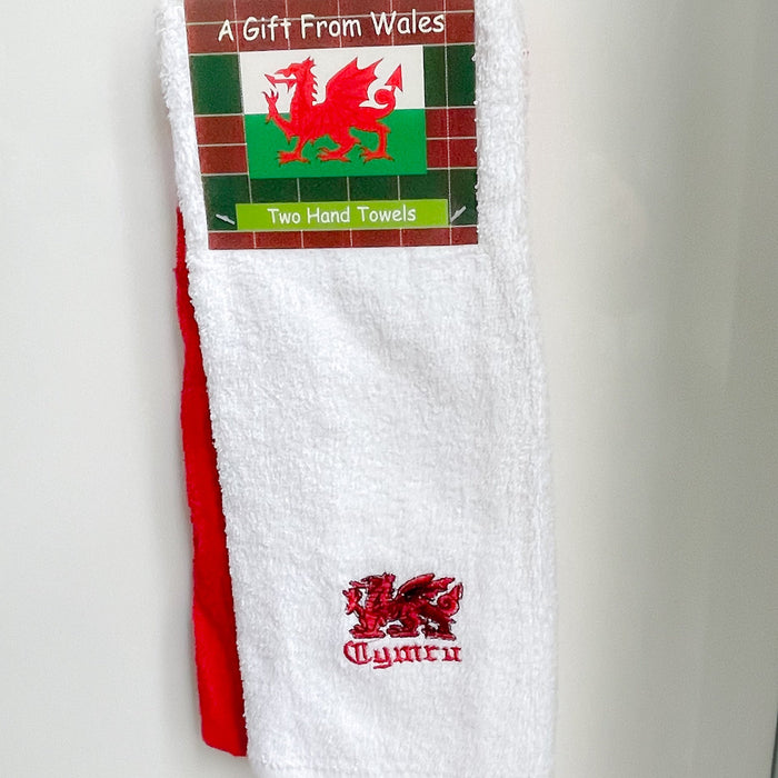 Set Of Two Welsh Hand Towels - Giftware Wales