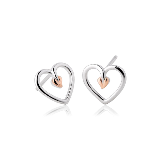 Tree of Life Heart Stud Earrings by Clogau® - Giftware Wales