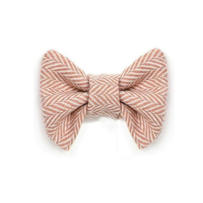 Tweedmill Rolled Tweed Dog Bow Tie, Dusky Pink - Giftware Wales