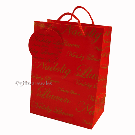 Welsh Christmas Gift Bag (Small) - Giftware Wales
