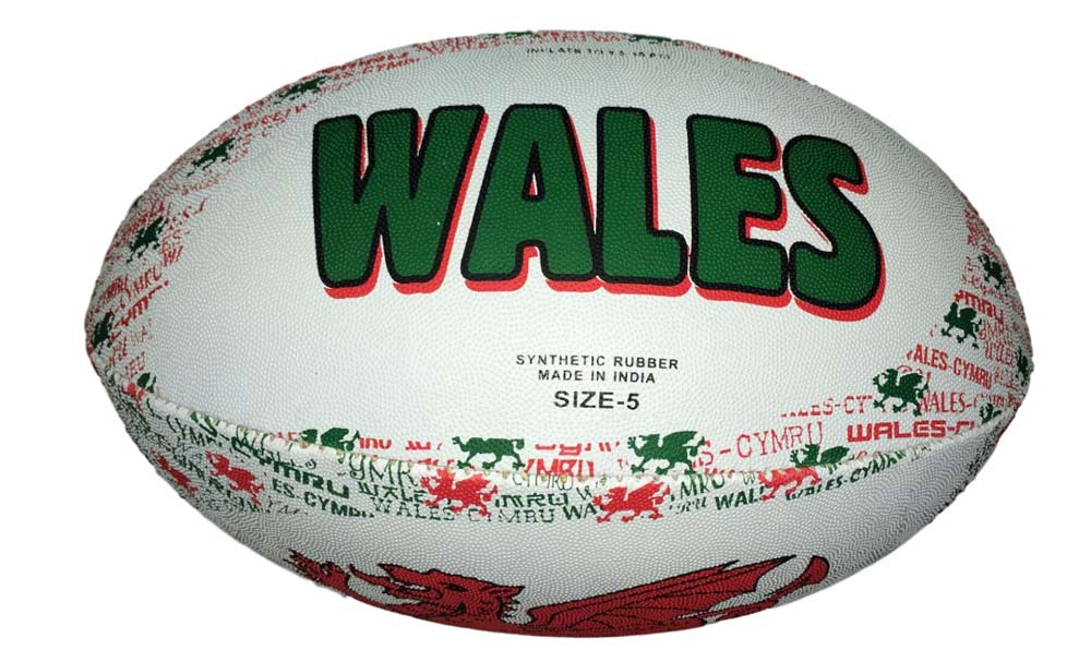 Welsh Rugby Ball - Dimple Grip - Size 5 - Giftware Wales