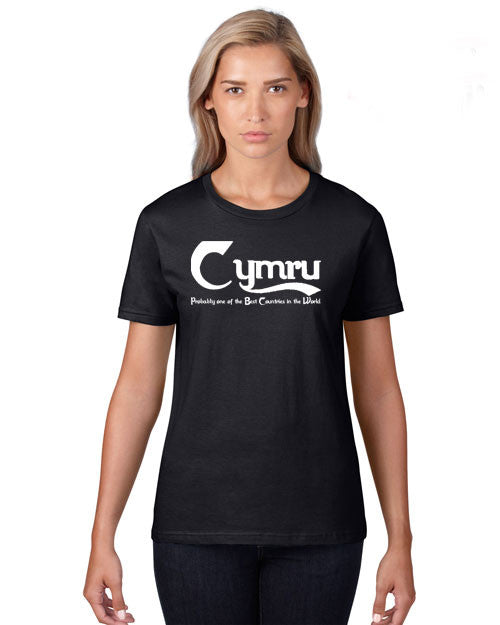 CYMRU - Best Country in the World - Women's Tee (Black)