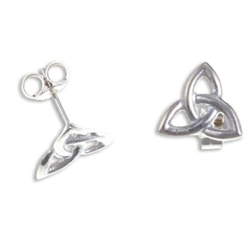 Trefoil knot stud earrings