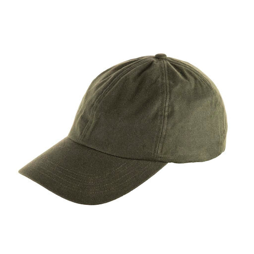 100% Cotton Wax Baseball Cap - Olive Green - Giftware Wales