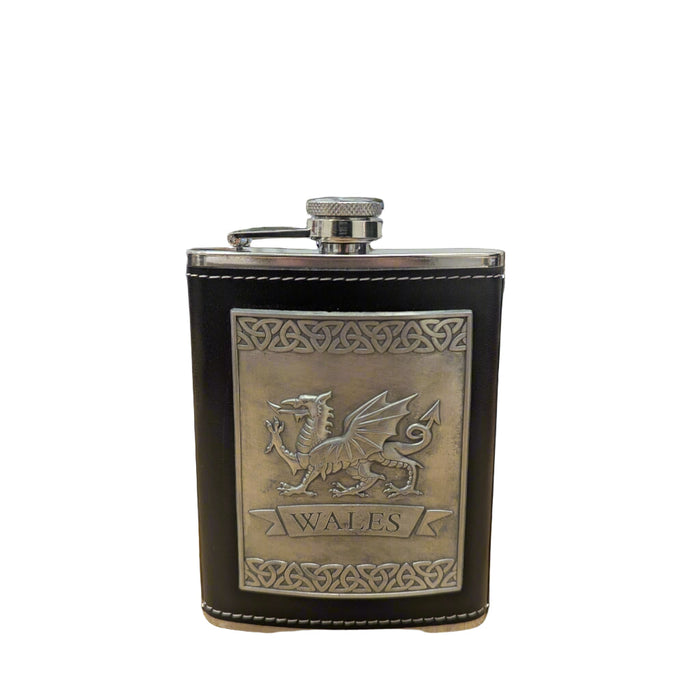 Wales Deluxe Hip Flask 6oz