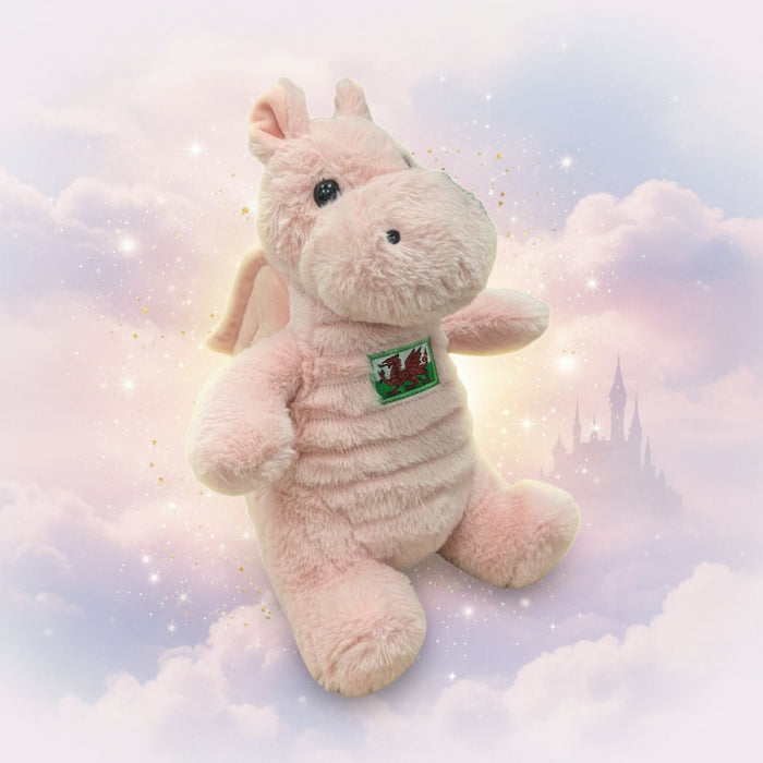 Mimi the Pink Plush Welsh Dragon (25cm)