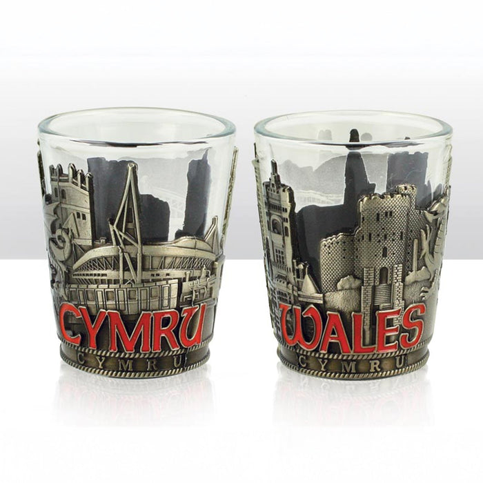 South Wales Metal and Glass Shot Glass 0024