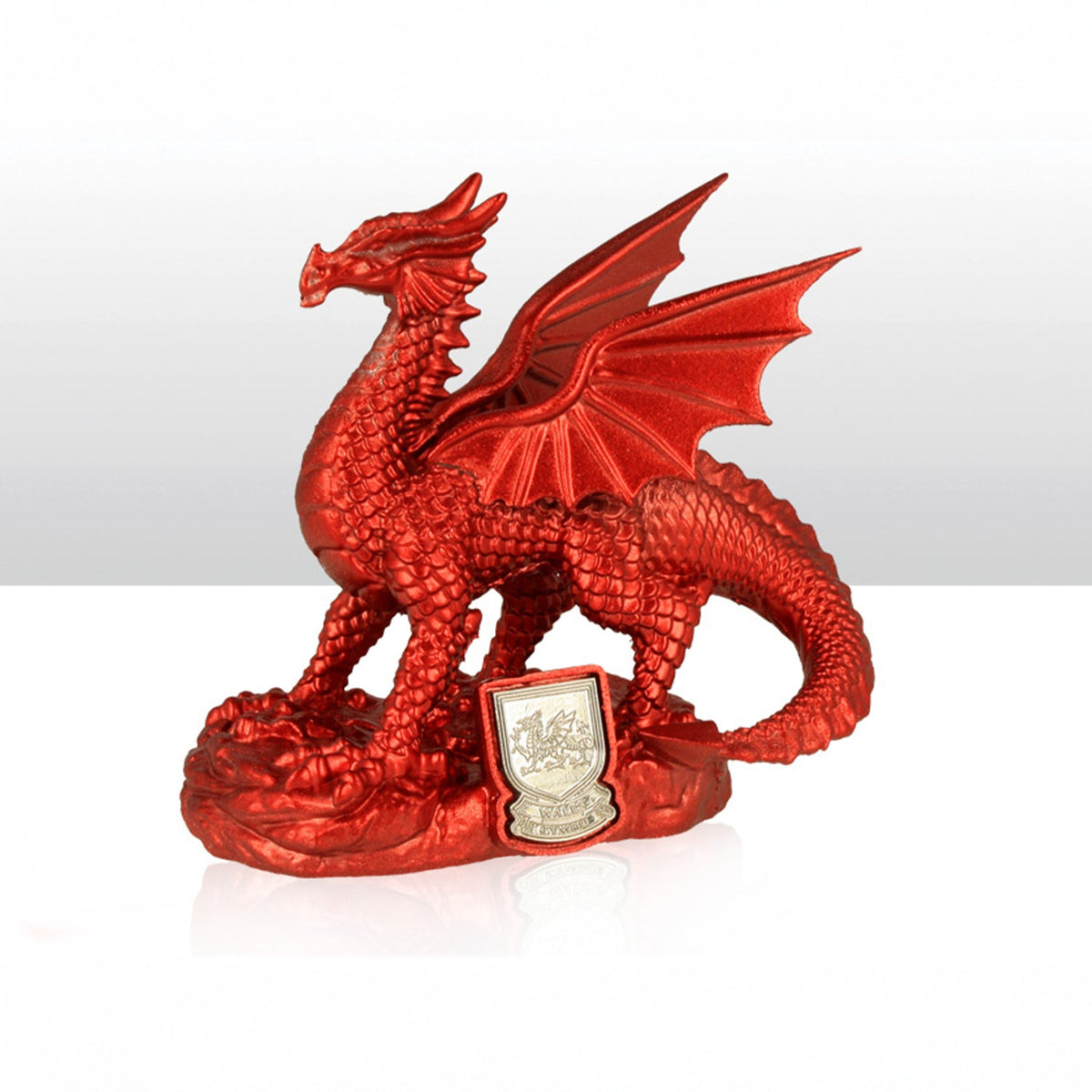 Wales Red Dragon Metallic Figure Home Decor Living Room Office