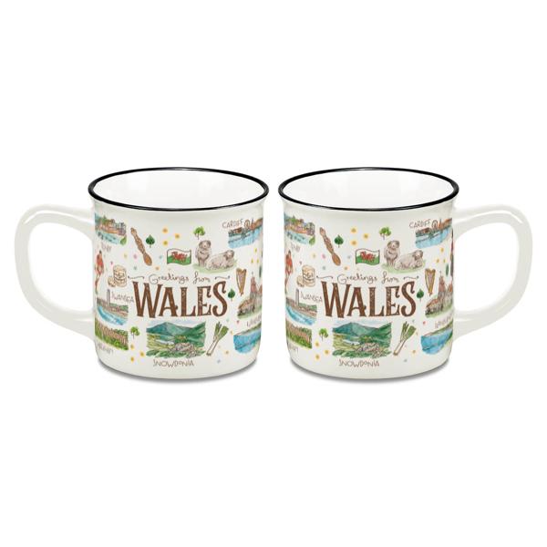 Porcelain Mug Wales Aquarelle 006