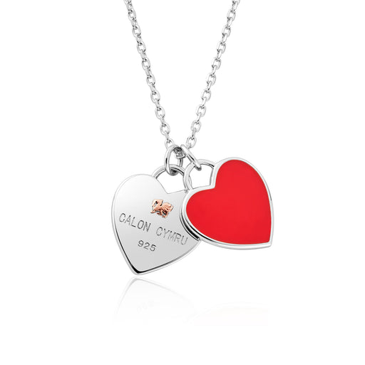 WRU Welsh Heart Silver Pendant - by Clogau®