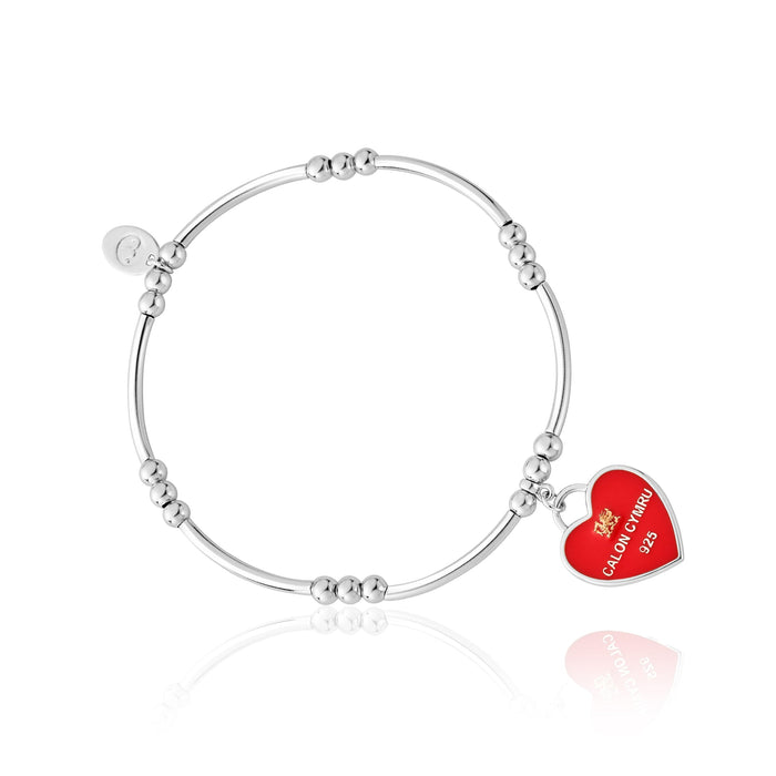 WRU Welsh Heart Silver Affinity Bracelet by Clogau®