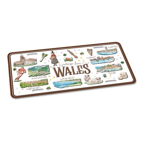 Metal Plate Wales Aquarelle 0012