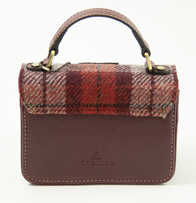 Harris Tweed  Baby Satchel Bag DPX-05/Maroon