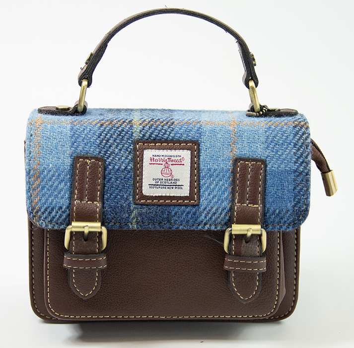 Harris Tweed Mini Satchel Bag 2/Brown