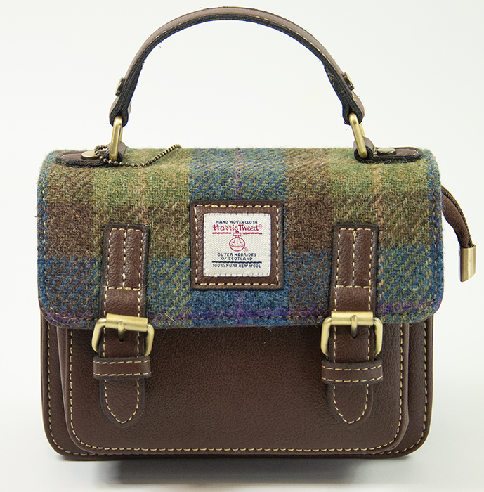 Harris Tweed Mini Satchel Bag 30/Brown