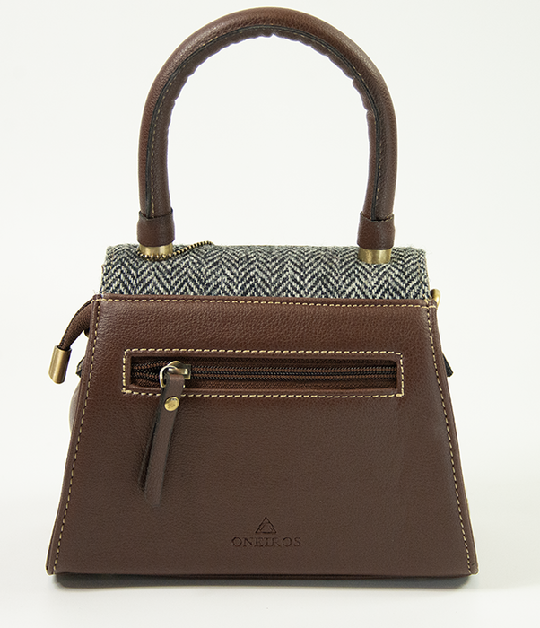 Harris Tweed Mini Satchel Bag 5/Brown