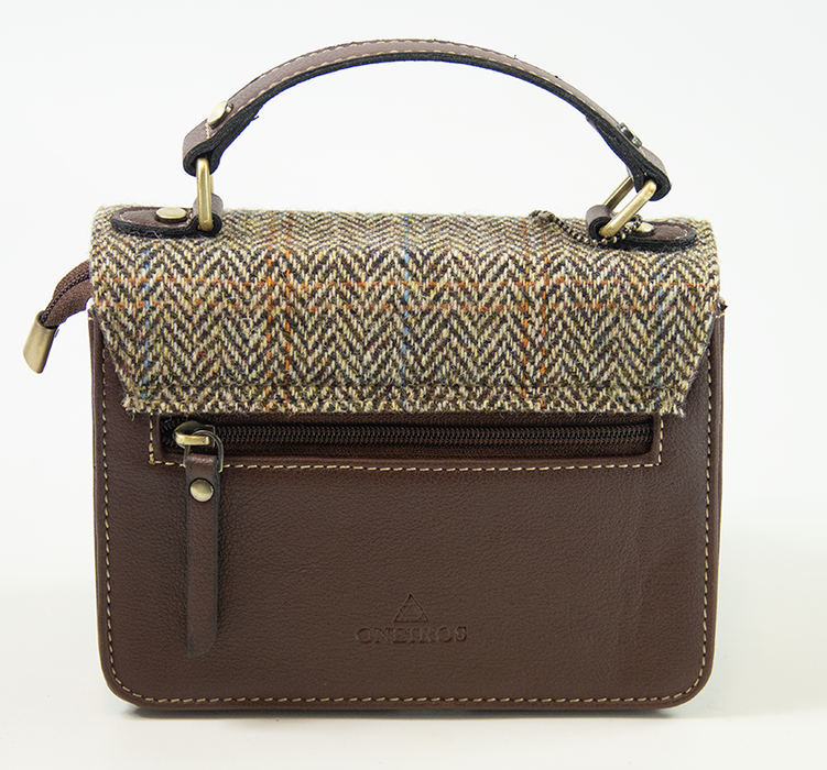Harris Tweed Mini Satchel Bag 7/Brown