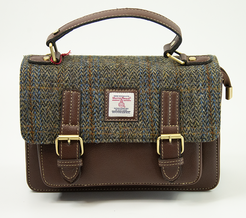 Harris Tweed Medium Satchel Bag 11/Brown