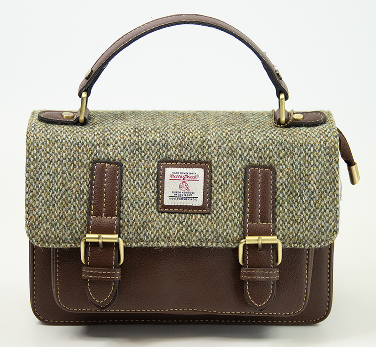 Harris Tweed Medium Satchel Bag 13/Brown