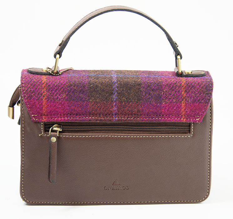 Harris Tweed Medium Satchel Bag 1/Brown