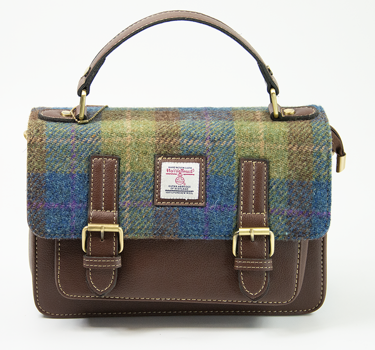 Harris Tweed Medium Satchel Bag 30/Brown