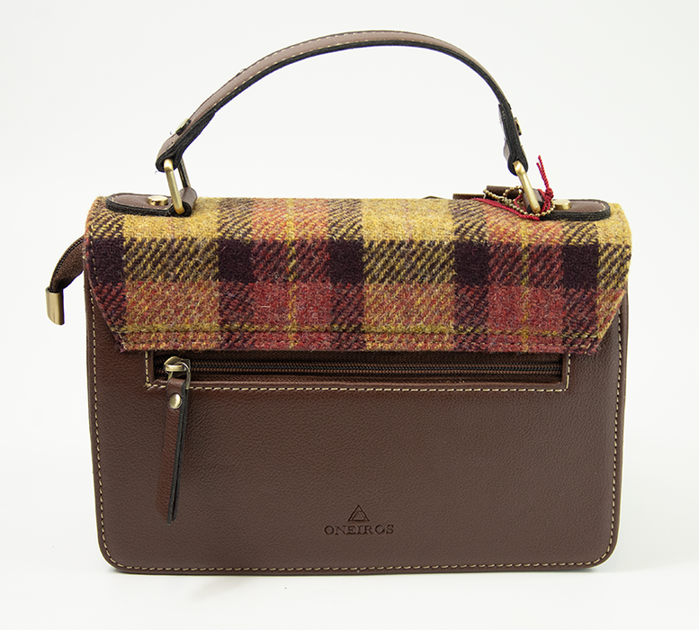 Harris Tweed Medium Satchel Bag DPX-07/Brown