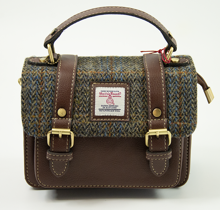 Harris Tweed Mini Satchel Bag 11/Brown