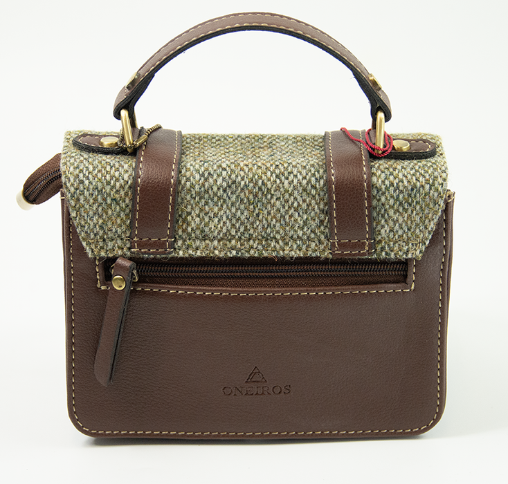 Harris Tweed Mini Satchel Bag 13/Brown
