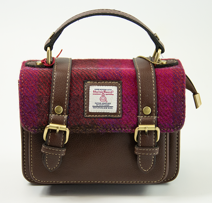 Harris Tweed Mini Satchel Bag 1/Brown