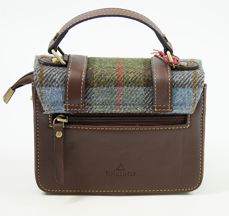 Harris Tweed Mini Satchel Bag 4/Brown