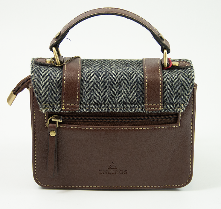 Harris Tweed Mini Satchel Bag 5/Brown