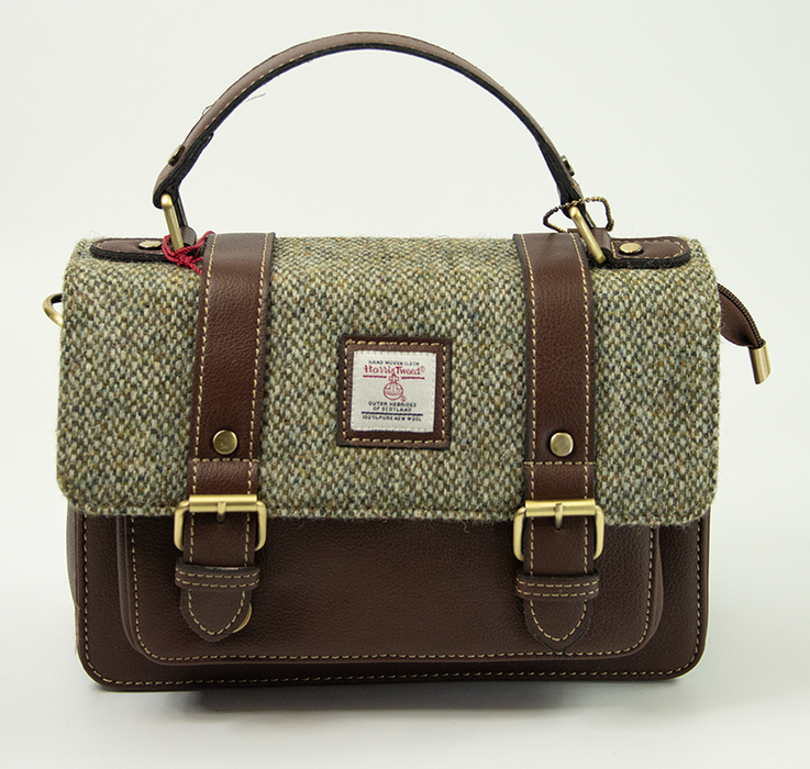 Harris Tweed Medium Satchel Bag 13/Brown