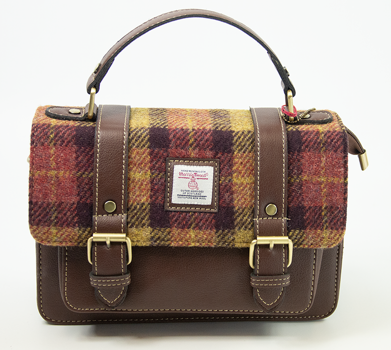 Harris Tweed Medium Satchel Bag DPX-07/Brown
