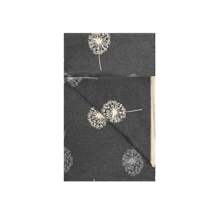 Welsh Woollens New Allium Super Soft Stole Grey/Dark Grey