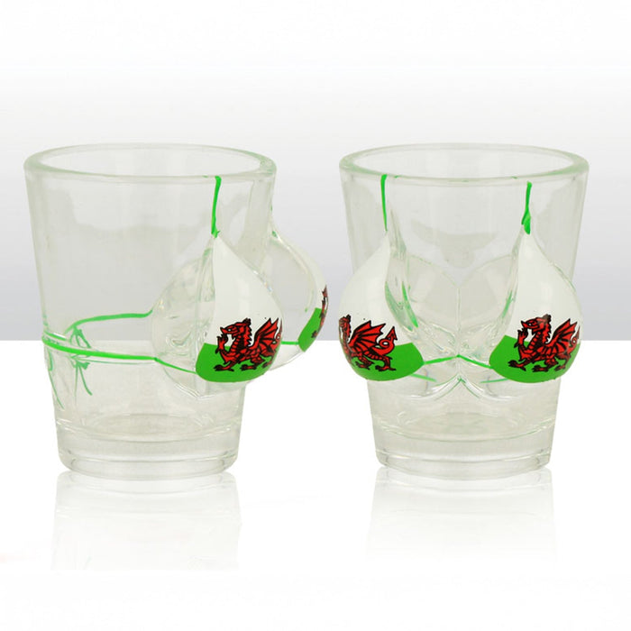 Wales Flag Boobies Shot Glass 0012