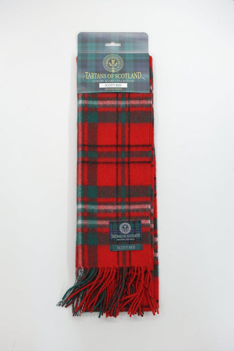 Tartans of Scotland Clan Scarf Scott Red