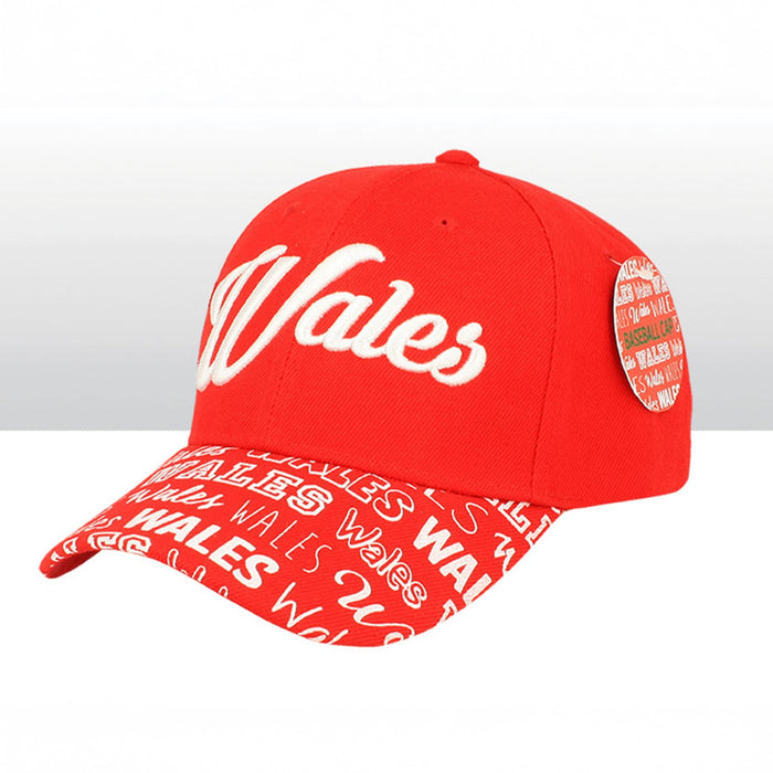 (D) Wales Printed Peak Baseball Cap