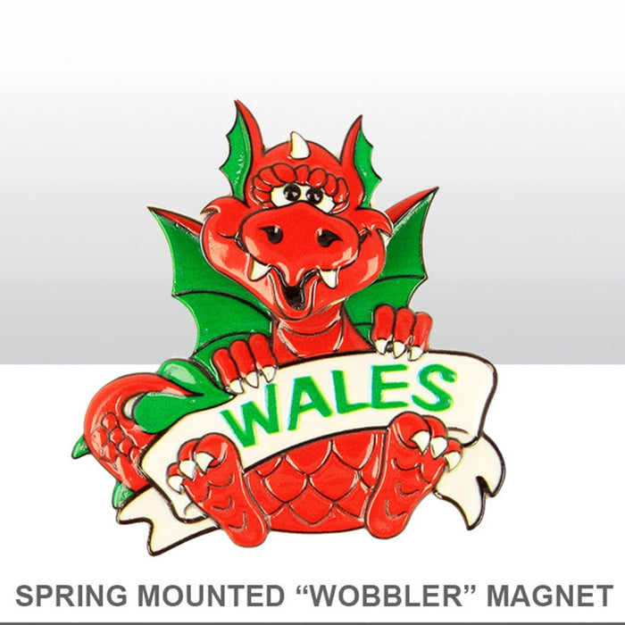 Wales Dragon Springy Printed Resin Magnet 0012