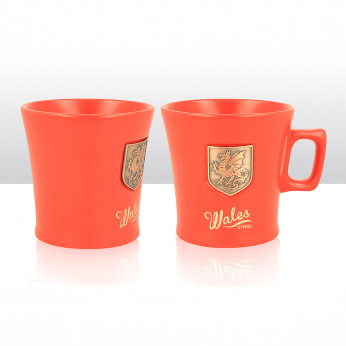 Wales Metal Shield Ceramic Mug 006