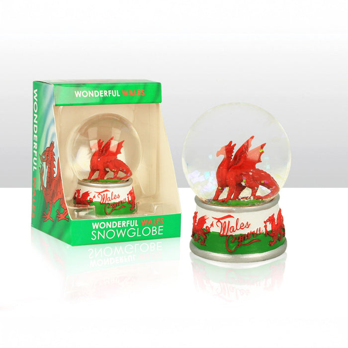 Wales Dragon Resin Snowstorm 0012