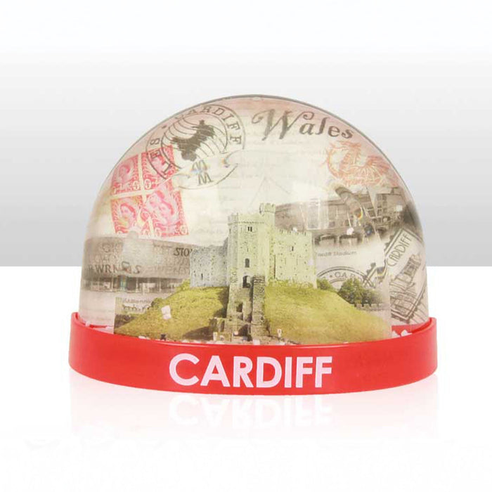 Cardiff Collage Plastic Snowstorm Magnet 0012